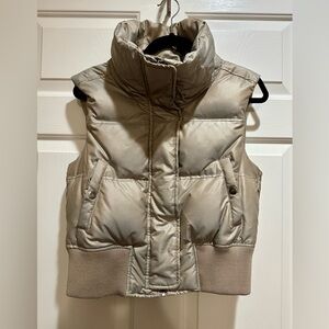 Express Tan/Gold Puffer Vest